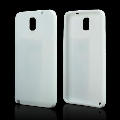 White Silicone Skin Case for Samsung Galaxy Note 3