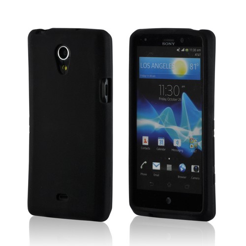 Black Silicone Case for Sony Xperia TL