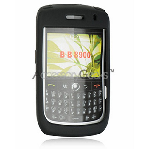Blackberry Curve 8900 Premium Silicone Case, Rubber Skin - Black