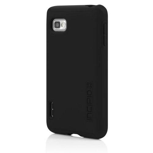 Incipio Black Dual PRO Series Rubberized Hard Case on Silicone for LG Optimus F3 - LGE-198