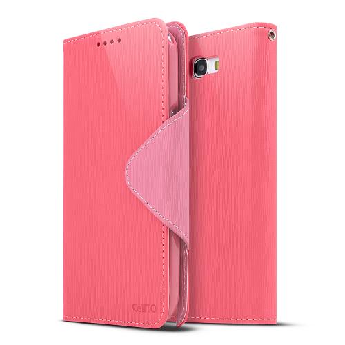 Hot Pink/ Baby Pink Faux Leather Diary Flip Stand Case w/ ID Slots & Bill Fold for Samsung Galaxy Note 2