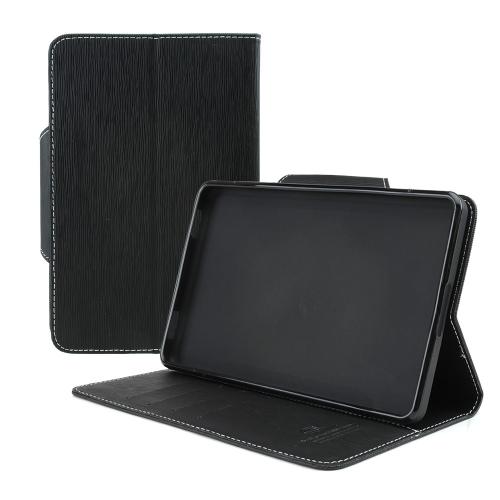 Black Faux Leather Diary Flip Case w/ ID Slots, Bill Fold, Magnetic Closure for Amazon Kindle Fire 2 2012