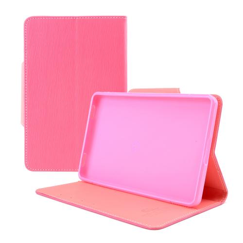 Hot Pink/ Baby Pink Faux Leather Diary Flip Case w/ ID Slots, Bill Fold, Magnetic Closure for Amazon Kindle Fire 2 2012