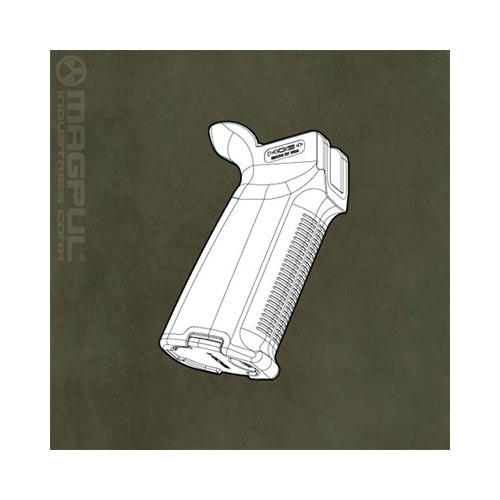 Magpul Original Equipment®(MOE + Grip) AR15/ M16 Rubber Hogue®-Like Hand Grip - Black
