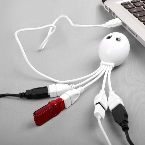 White Octopus USB 4 Ports Hub