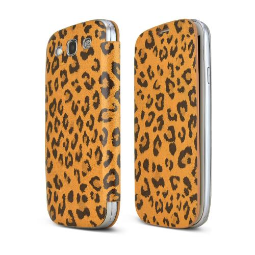 Brown/ Black Leopard Samsung Galaxy S3 Leather Textured Diary Flip Battery Door Case Brown/ Black Leopard Samsung Galaxy S3 Leather Textured Diary Flip Battery Door Case