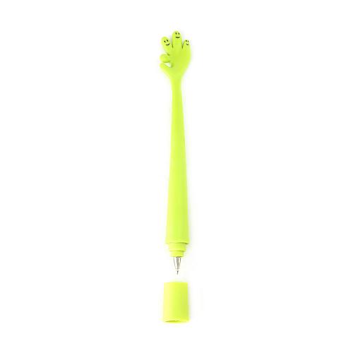 Geektastic Lime Green Cute Bendable Character Ballpoint Pen - Perfect for School!