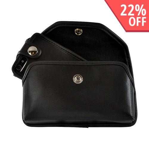 Black Turtleback Premium Leather Case w/ Steel Swivel Belt Clip & Holster Combo for Apple iPhone 5/5S