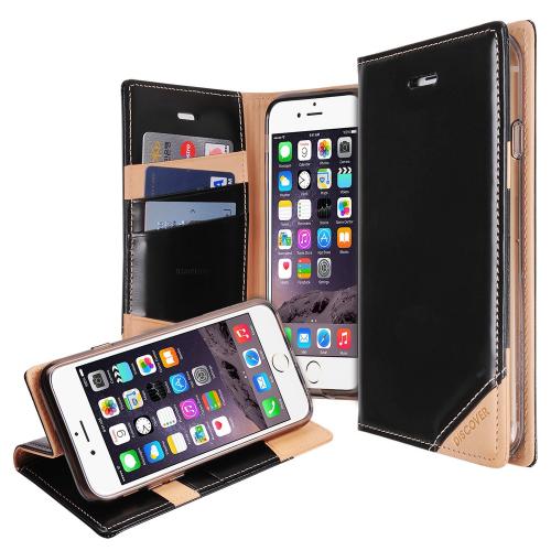 Ringke Black DISCOVER Series Premium Leather Wallet Case for Apple iPhone 6