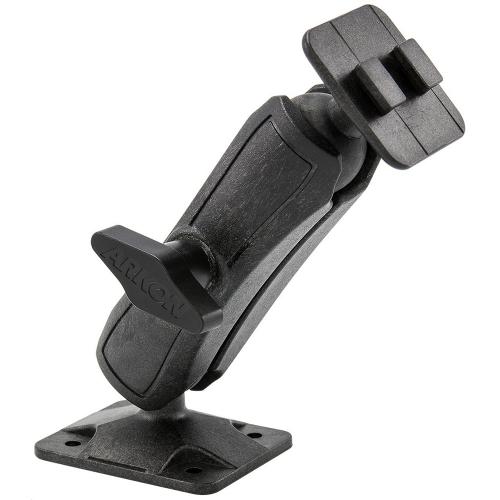 Arkon Black Robust Mount Series - Heavy-Duty 4-Hole AMPS to Dual T-Tab Mounting Pedestal