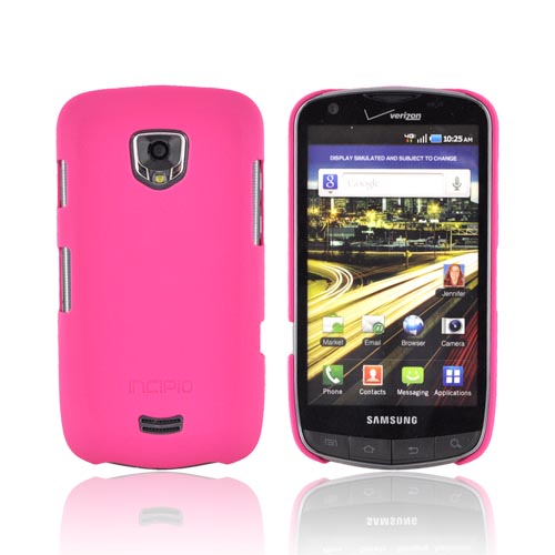 Original Incipio Feather Samsung Droid Charge Ultra Thin Rubberized Hard Case w/ Screen Protector, SA-152 - Hot Pink