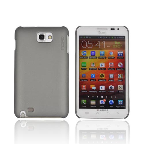 Original Incipio Feather Samsung Galaxy Note Ultra-Thin Rubberized Hard Case, SA-250 - Gray