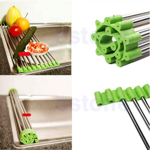 Little Folding Stainless Steel Colander Drying Tray for Fruits, Vegetables, Meat