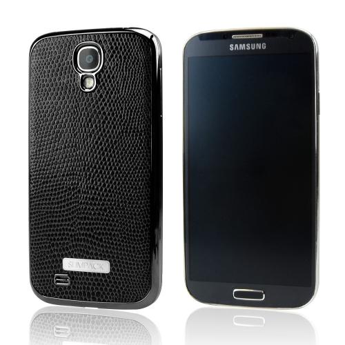 Slimpack Black Samsung Galaxy S4 leather textured battery door case