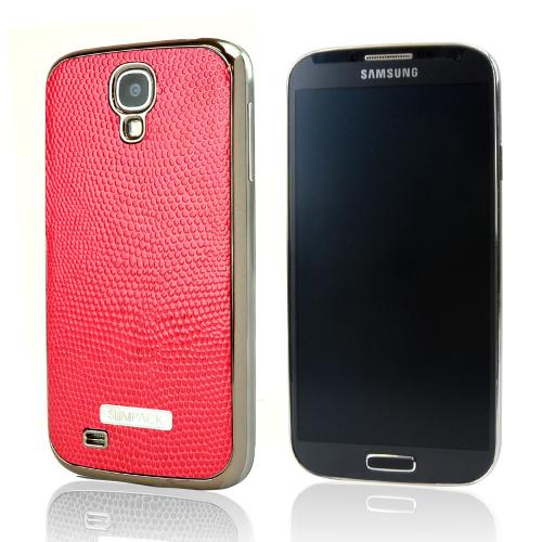 Slimpack Red Samsung Galaxy S4 leather textured battery door case