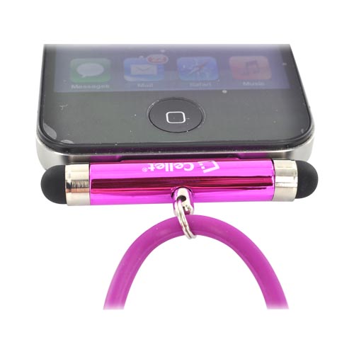 Original Cellet Apple iPhone/ iPod (excluding Lightning) Stylus Pen w/ Neck Strap - Magenta