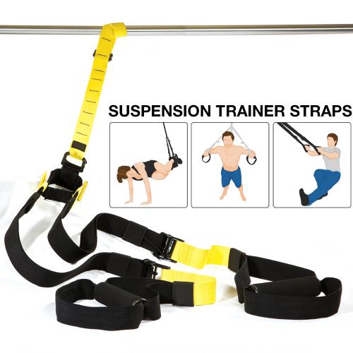 Suspension Trainer Straps - Heavy Duty Ultimate Strength Fitness, Yoga Workout for Home and Gym!