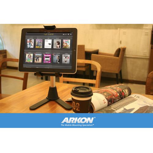 Arkon Black Tablet Stand - 10in Mini Desk or Table Stand for Tablets