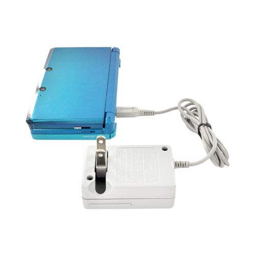 Nintendo 3DS Travel Charger w/ Foldable Prongs - Gray