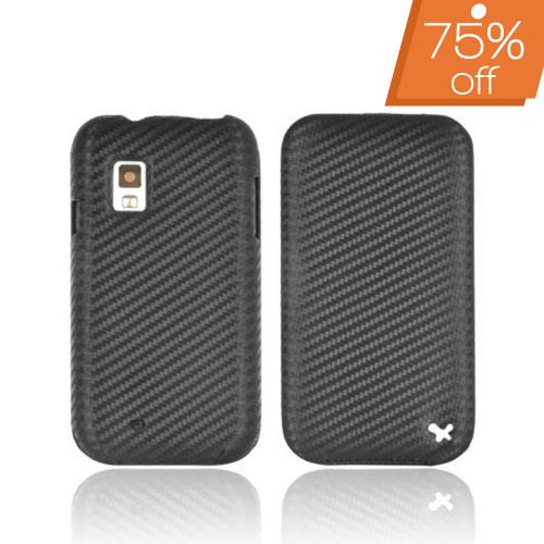 Original Zenus Samsung Fascinate i500 Prestige Leather Case Carbon Folder Series - Black